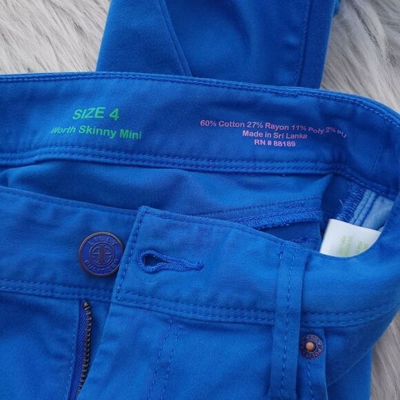 Lilly Pulitzer Women's Size 4 Solid Royce Blue Worth Skinny Mini 55375 - Picture 6 of 9